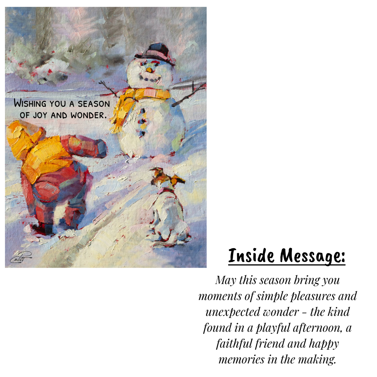 Nostalgic Play Day Holiday Greeting Card |  Single Card or Set of 4, 8 or 20