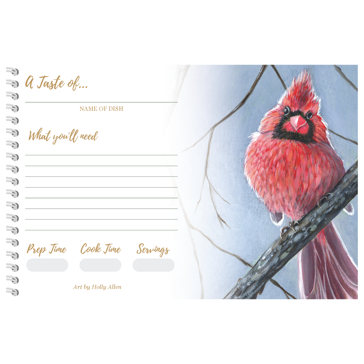 Allen Cardinal Bird Recipe Cards