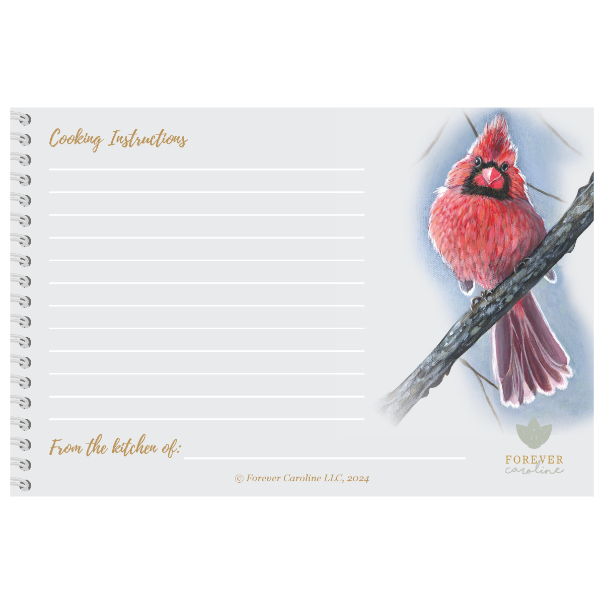 Allen Cardinal Bird Recipe Cards