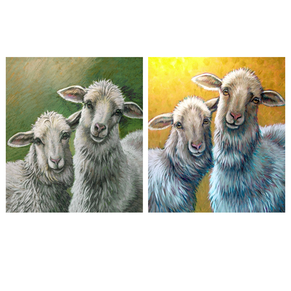 Crowder Sheep Twins Square Notecard Set