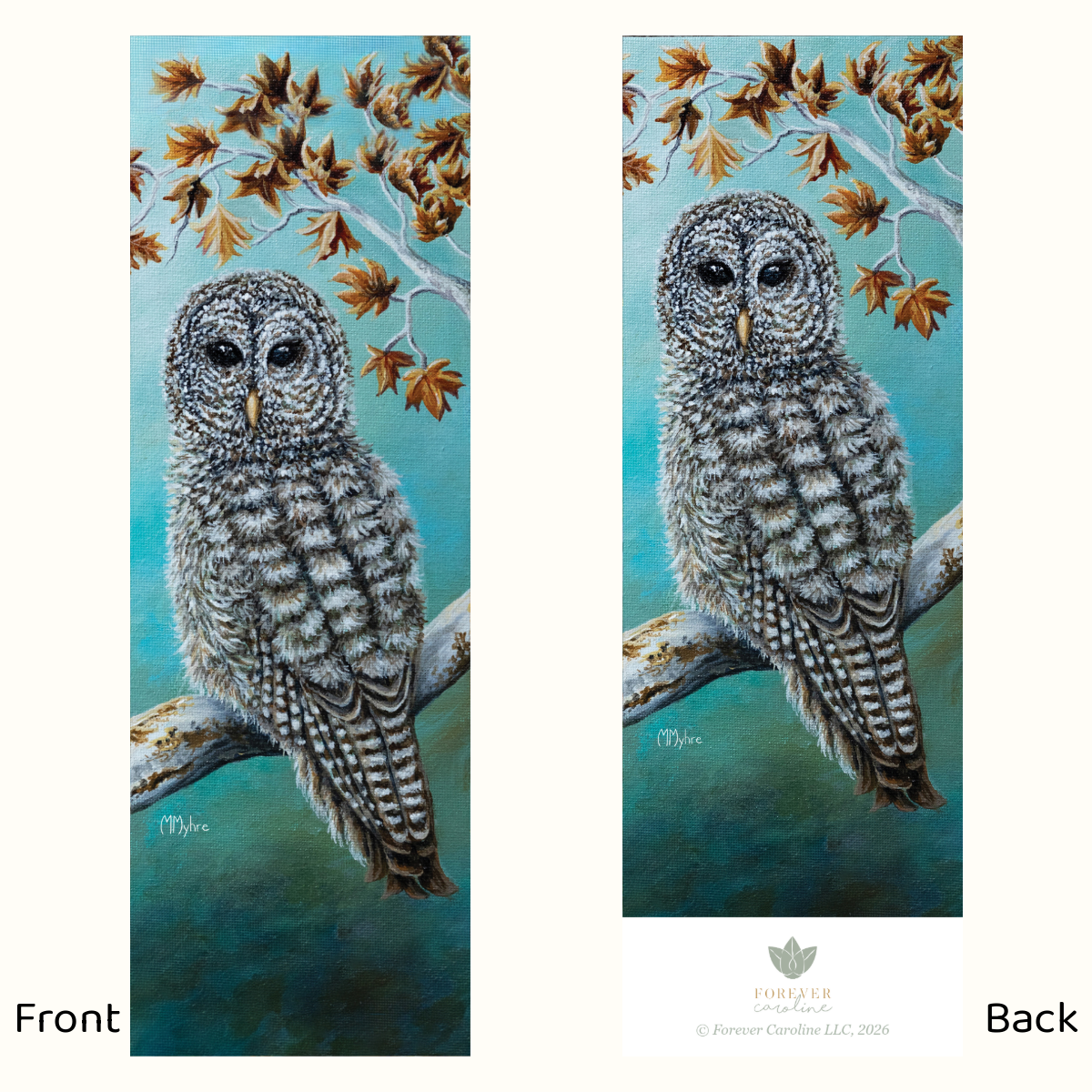 Owl on Sycamore Tree Bookmark