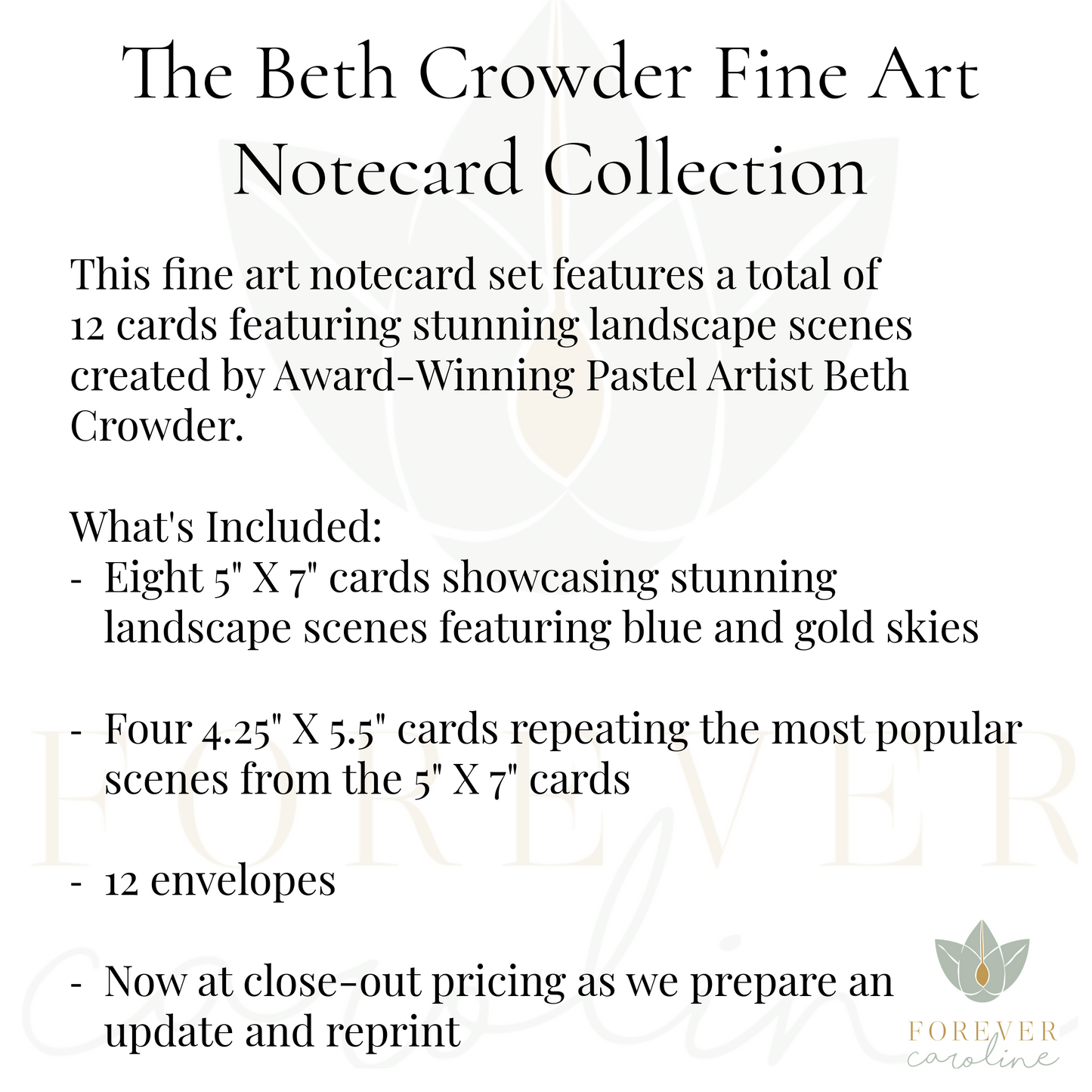 12 Appalachian Landscape Note Cards - Fine Art Cards with Art by Beth Crowder