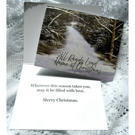 All Roads Lead Home at Christmas Holiday Greeting Card