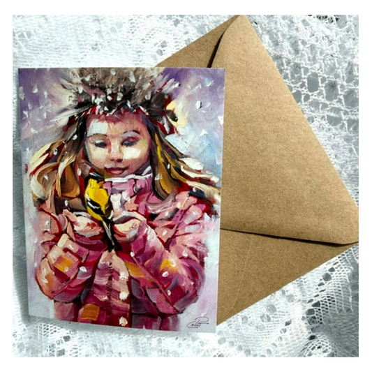 A Little Winter Wonder Holiday Greeting Card |  Single Card or Set of 4, 8 or 20