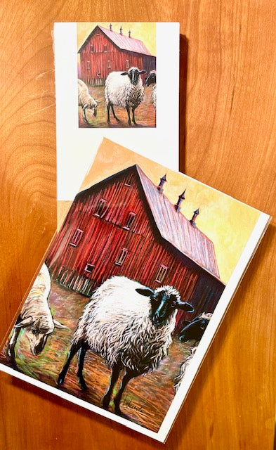 Crowder Sheep With Barn Gift Set