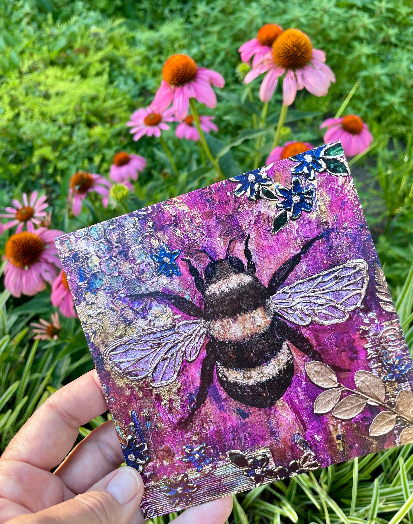 Littlejohn Bee Single Square Notecard