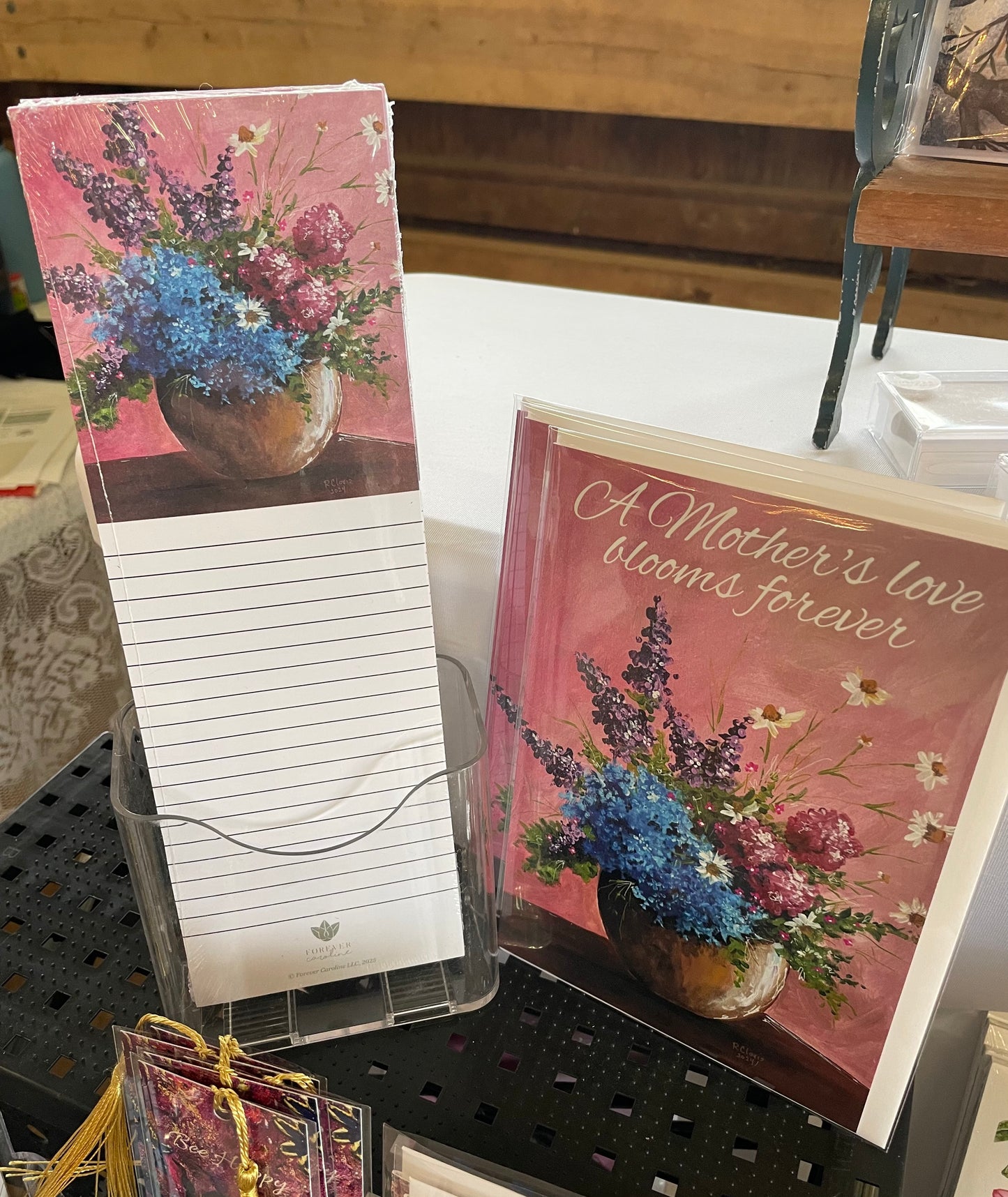 Blissful Blooms Birthday Card for Mom with 'A Mother's Love Blooms Forever' Message