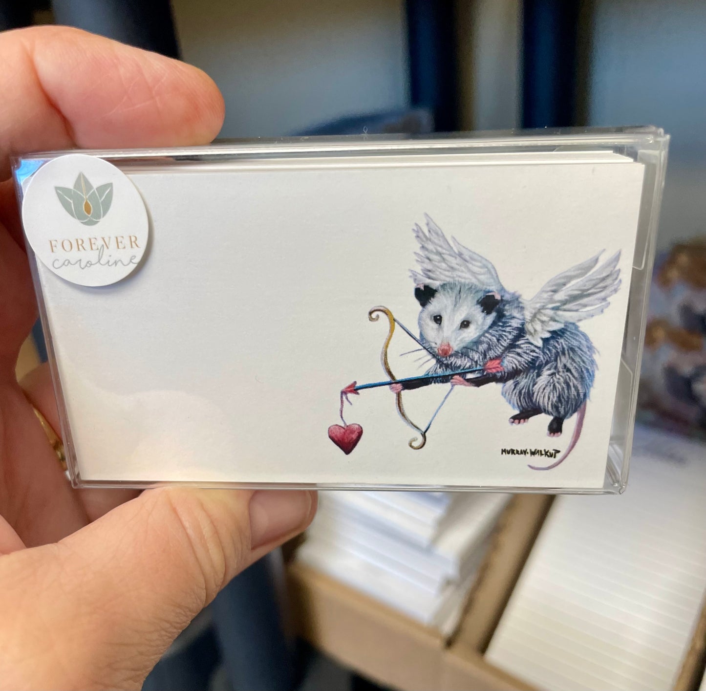 Opossum Cupid "Love Notes" Pack of 60 Tiny Cards | Valentine's Day Cards