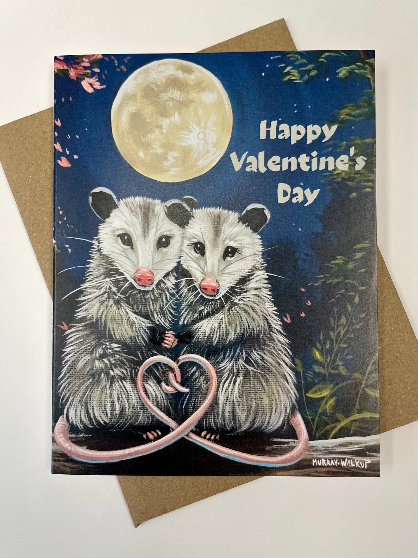 Opossum Pair Valentine's Day Card
