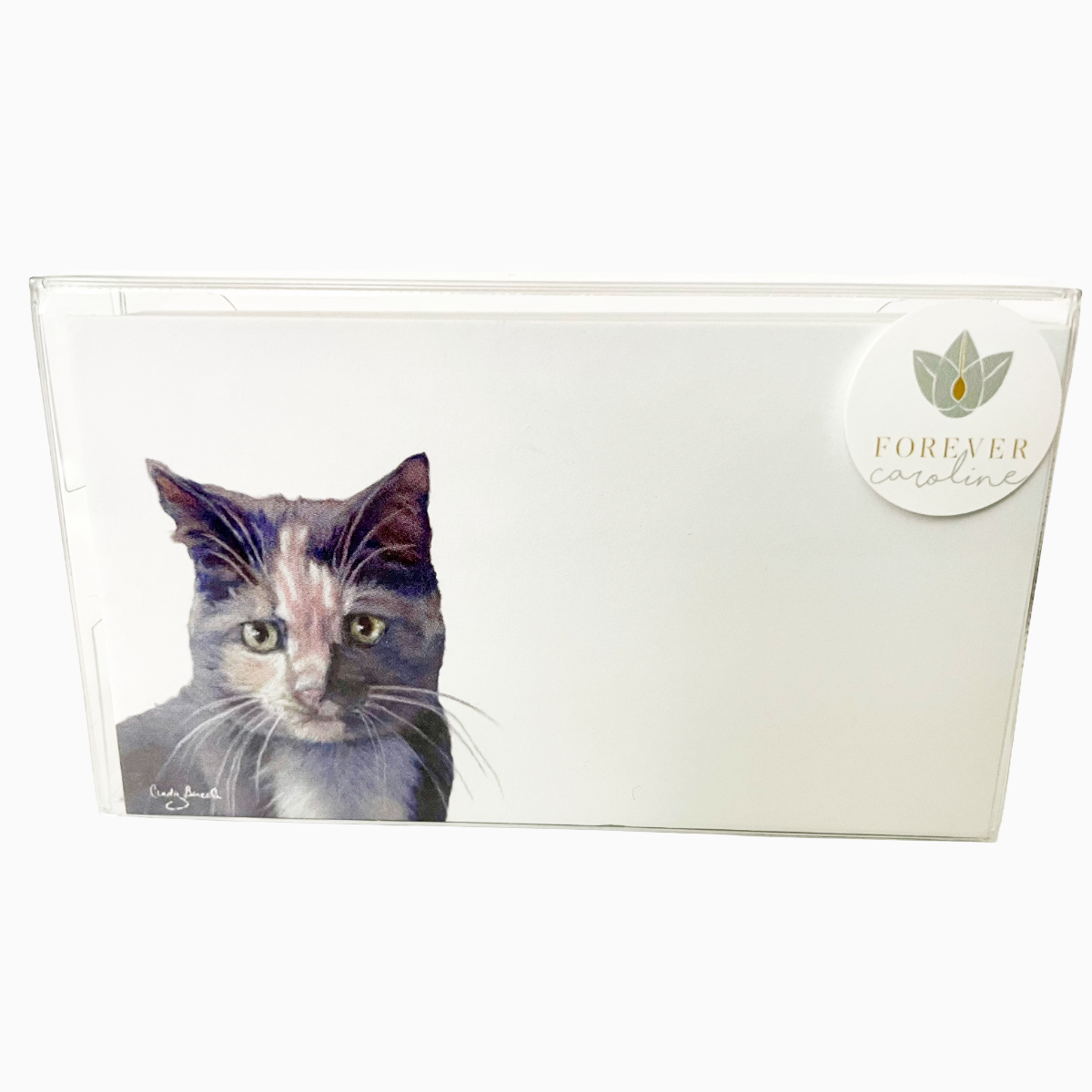 Gray Tabby Cat “Love Notes” Pack of 60 Tiny Cards