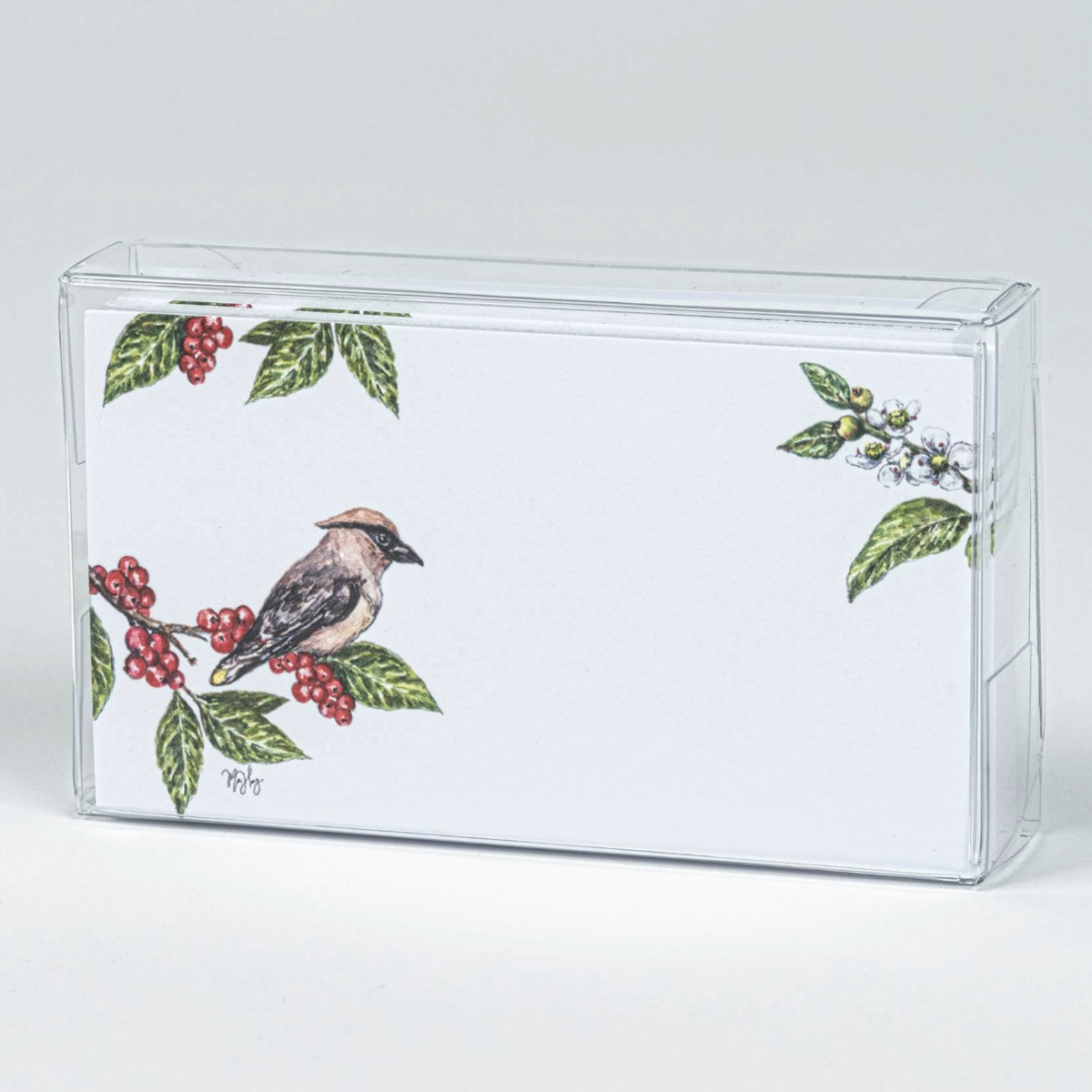 Henning Cedar Waxwing Christmas Holiday Love Notes