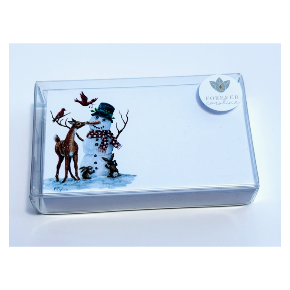 Woodlands Snowman "Love Notes" Pack of 60 Tiny Cards