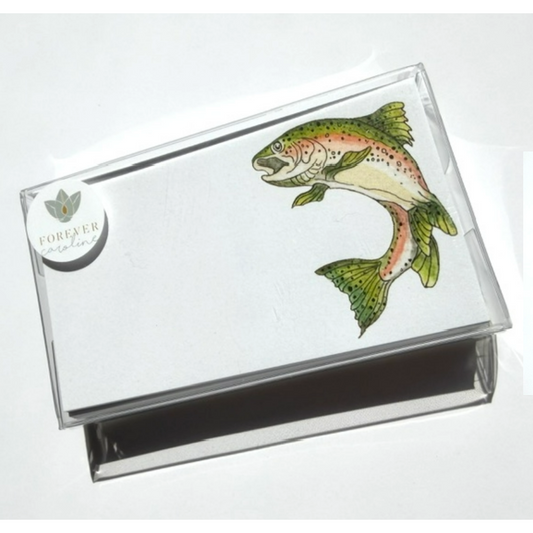 Rainbow Trout Fish "Love Notes" Pack of 60 Tiny Cards