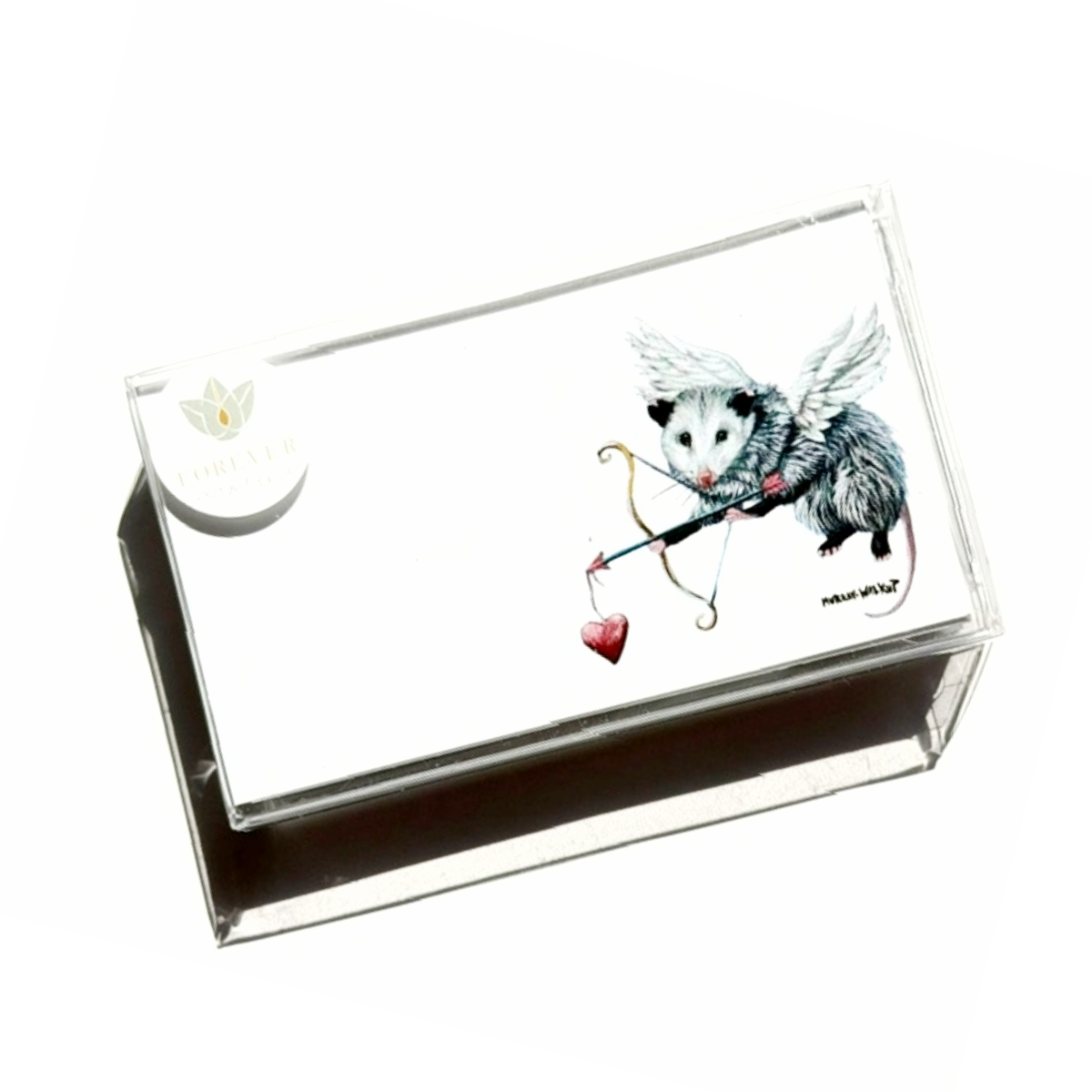 Opossum Cupid "Love Notes" Pack of 60 Tiny Cards | Valentine's Day Cards