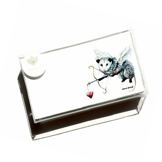Opossum Cupid "Love Notes" Pack of 60 Tiny Cards | Valentine's Day Cards