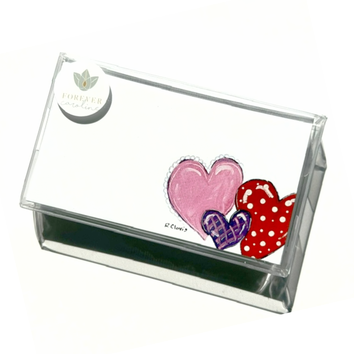 Colorful Hearts "Love Notes" Pack of 60 Tiny Cards