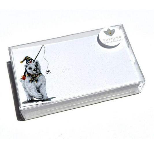 Polar Bear w/ Fishing Penguin "Love Notes" Pack of 60 Tiny Cards