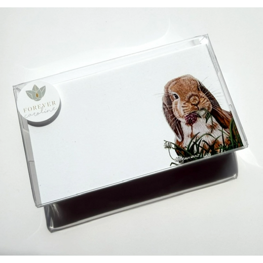 Floppy Eared Bunny "Love Notes" Pack of 60 Tiny Cards