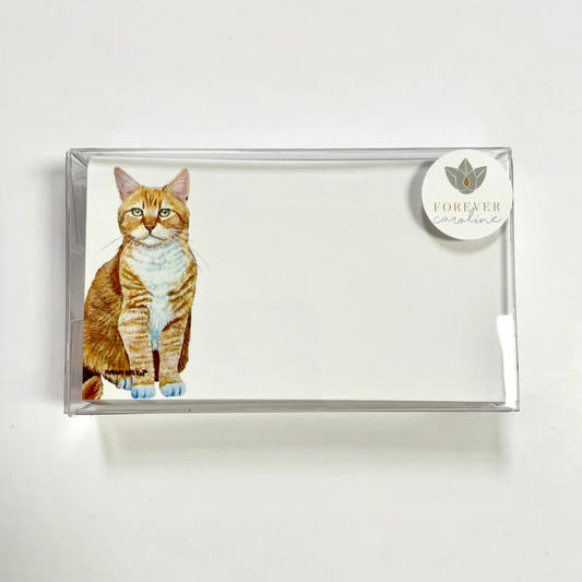 Orange Cat "Love Notes" Pack of 60 Tiny Cards