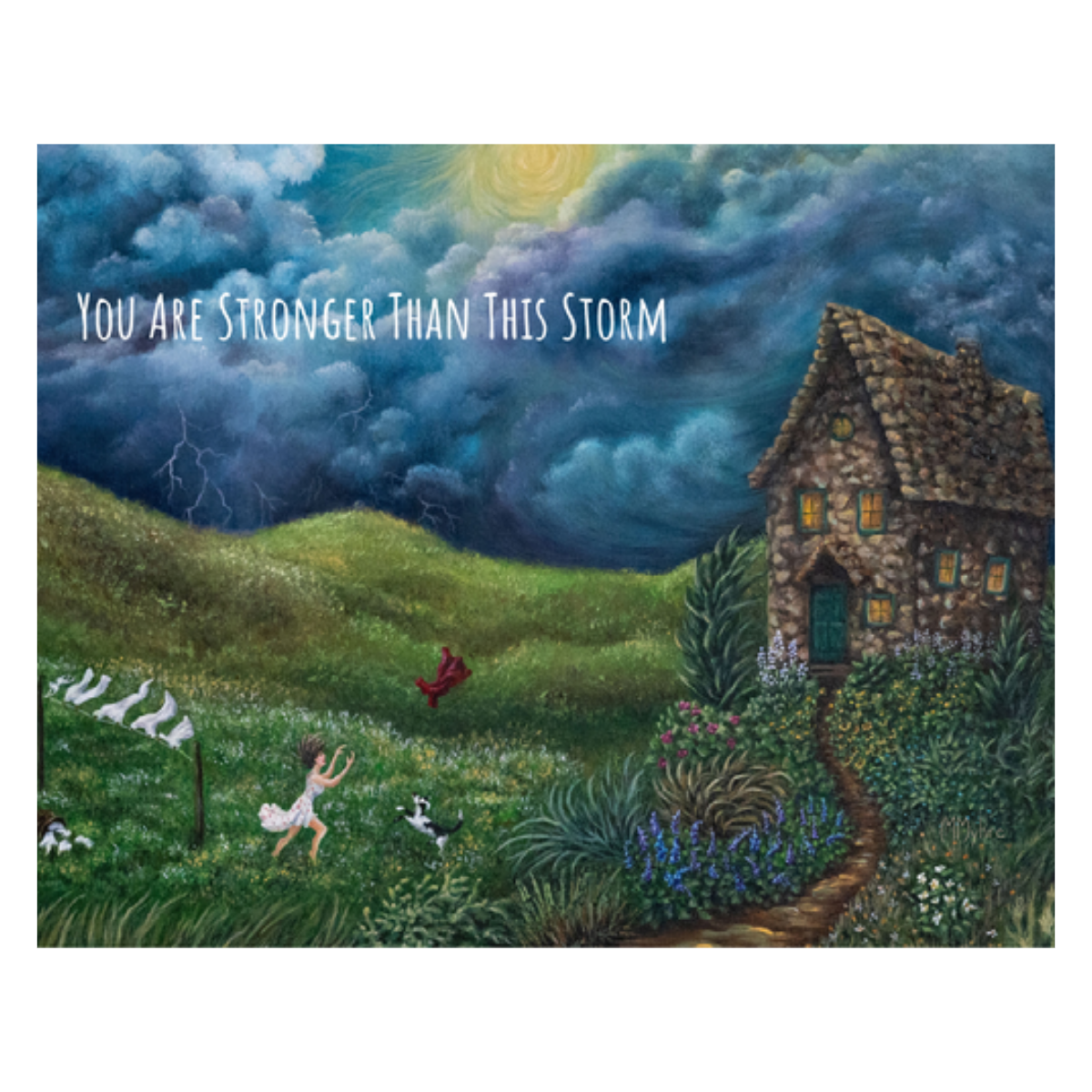 You Are Stronger Than This Storm Fine Art Notecard | Single Card or Boxed Set of 4, 8 or 20