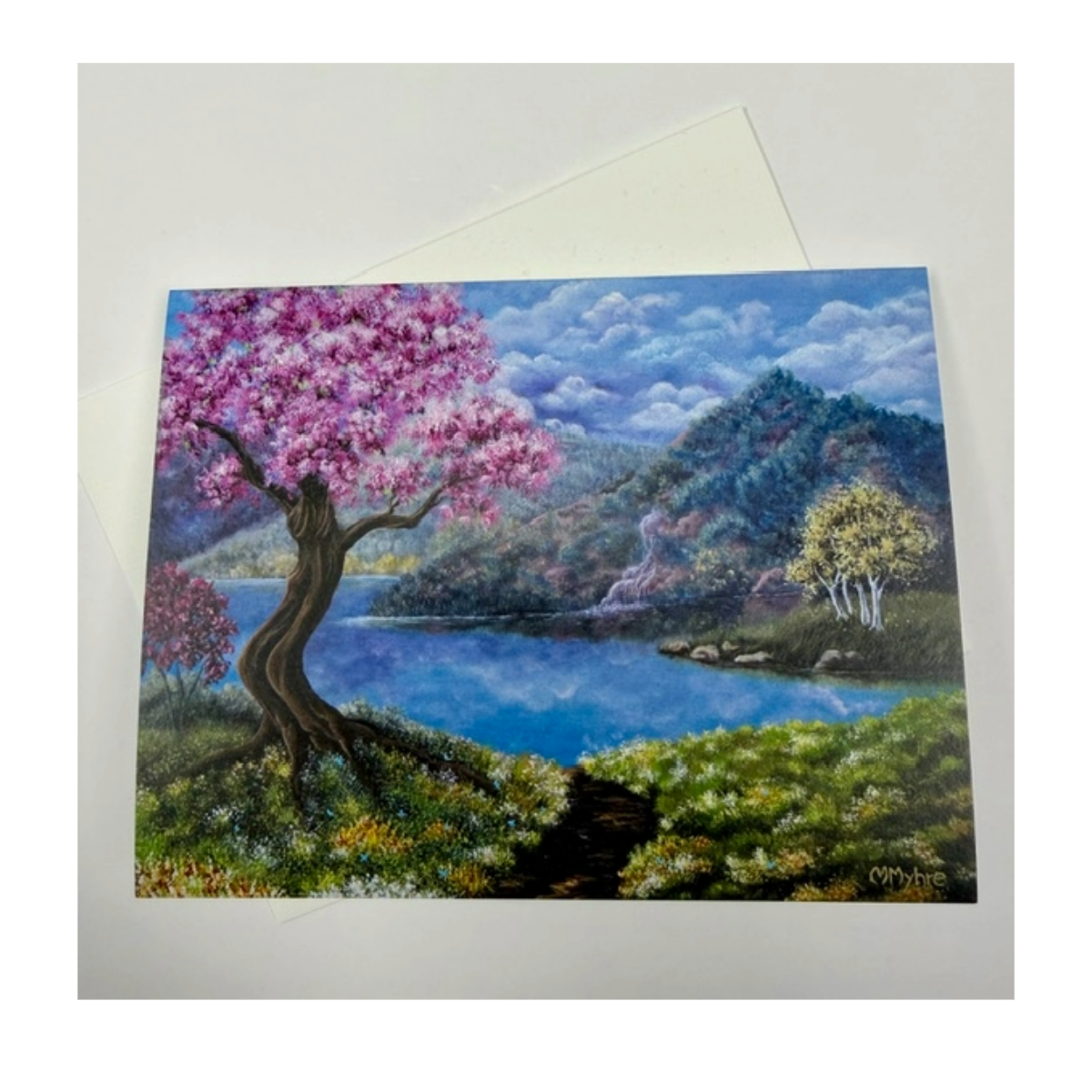 Cherry Blossom Fine Art Dreamscape Greeting Card | Single Card or Boxed Set of 4, 8 or 20
