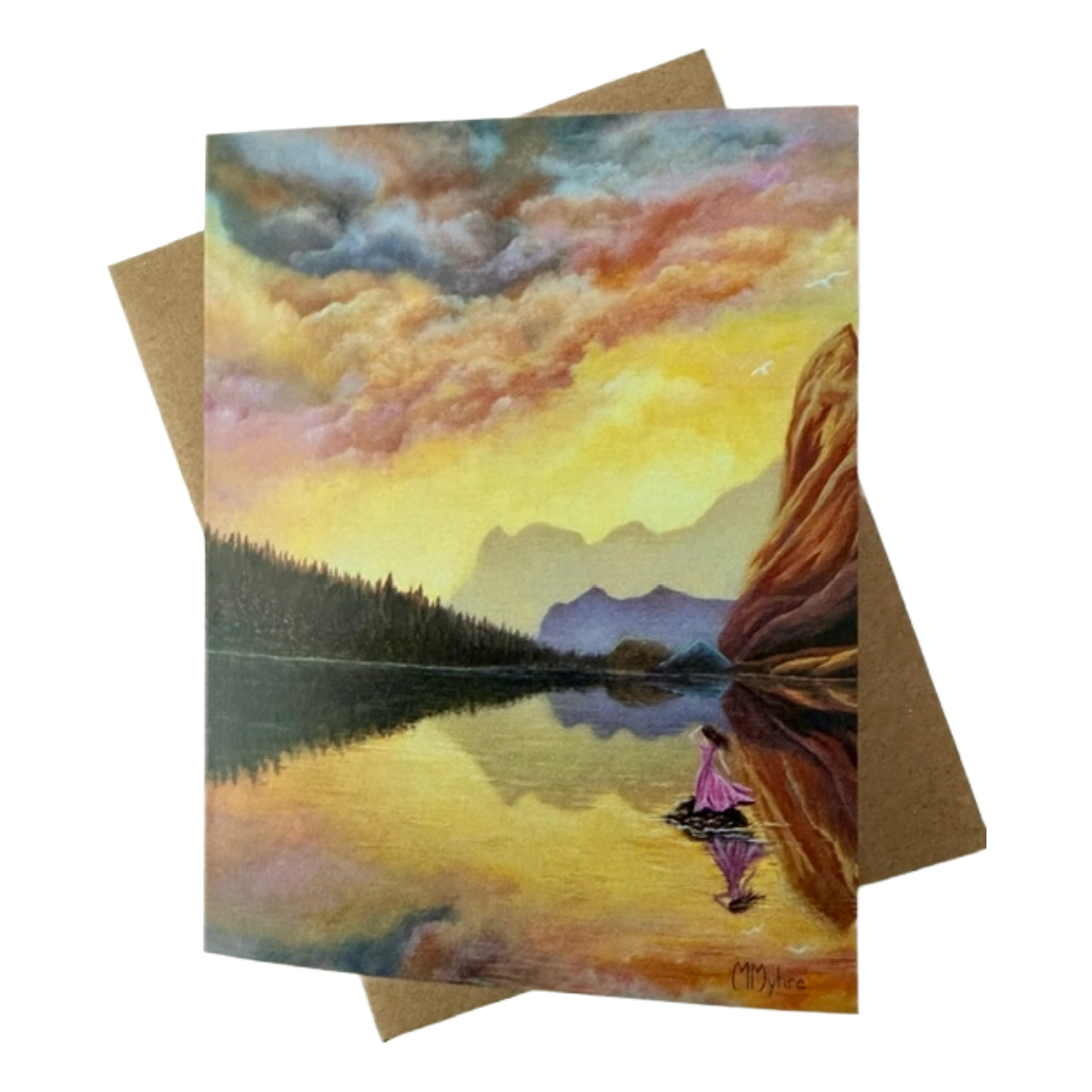 "The Stillness Between Worlds" Nature-Inspired Dreamscape Notecard