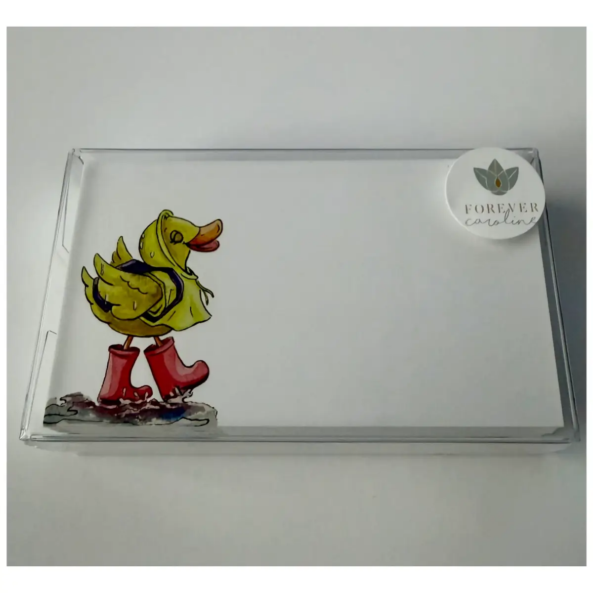 Yellow Duck in Red Boots Love Notes Pack of 60 Tiny Cards