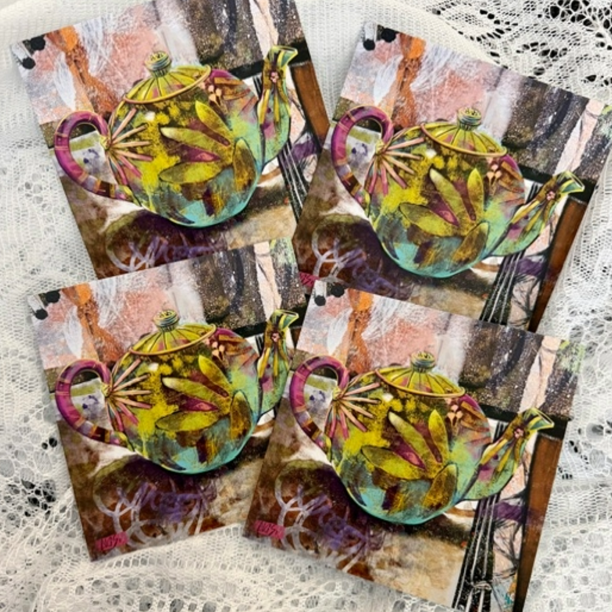 Pretty Teapot All-Occasion Notecard | 4 Cards