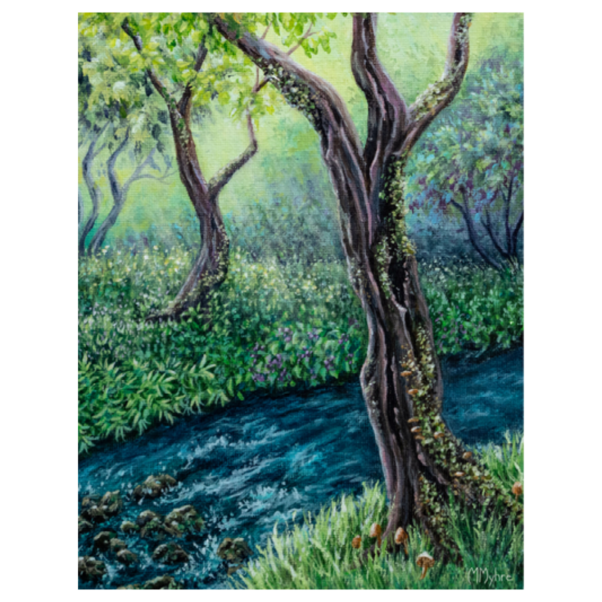 Babbling Brook Dreamscape Fine Art Greeting Card