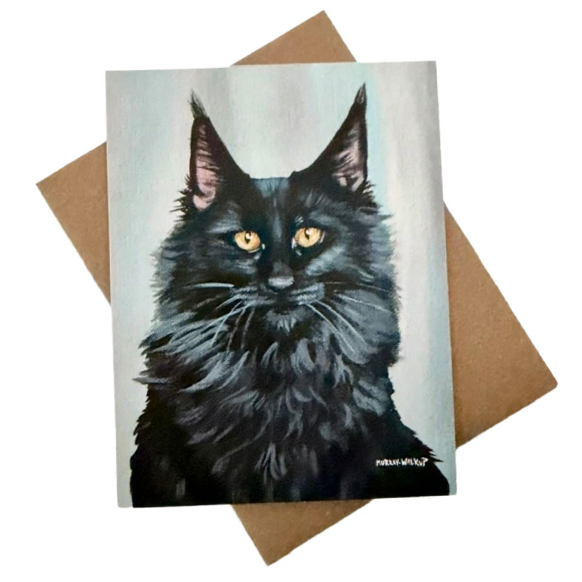Black Cat All-Occasion Blank Notecard | Single Card OR Boxed Sets of 4, 8 and 20 Cards
