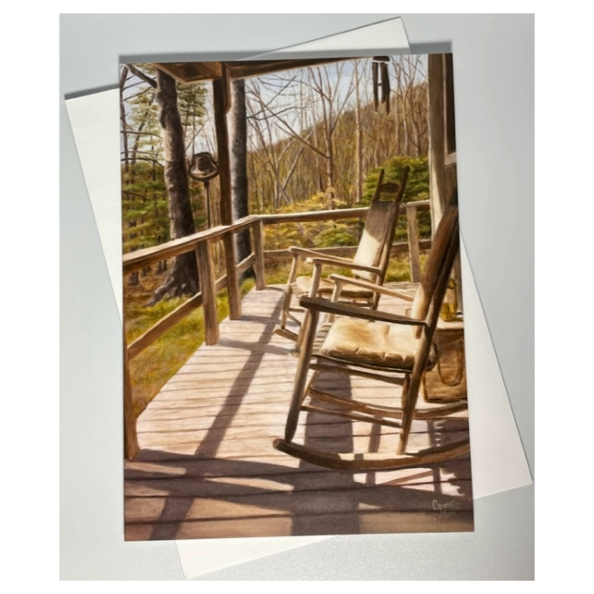 Connie Mae Cabin Porch Single Notecard