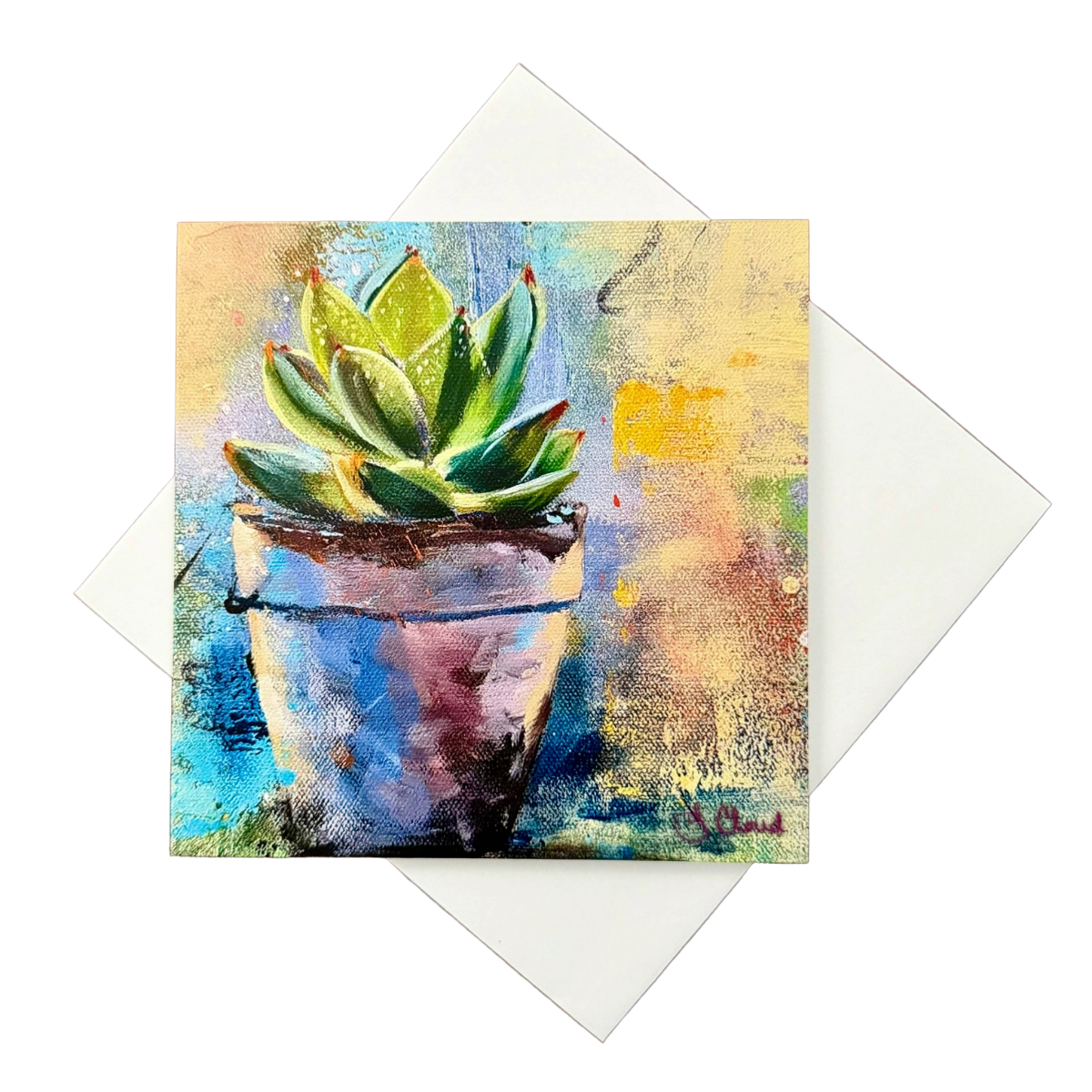 Succulent Art Notecard Set | 4-Card Set