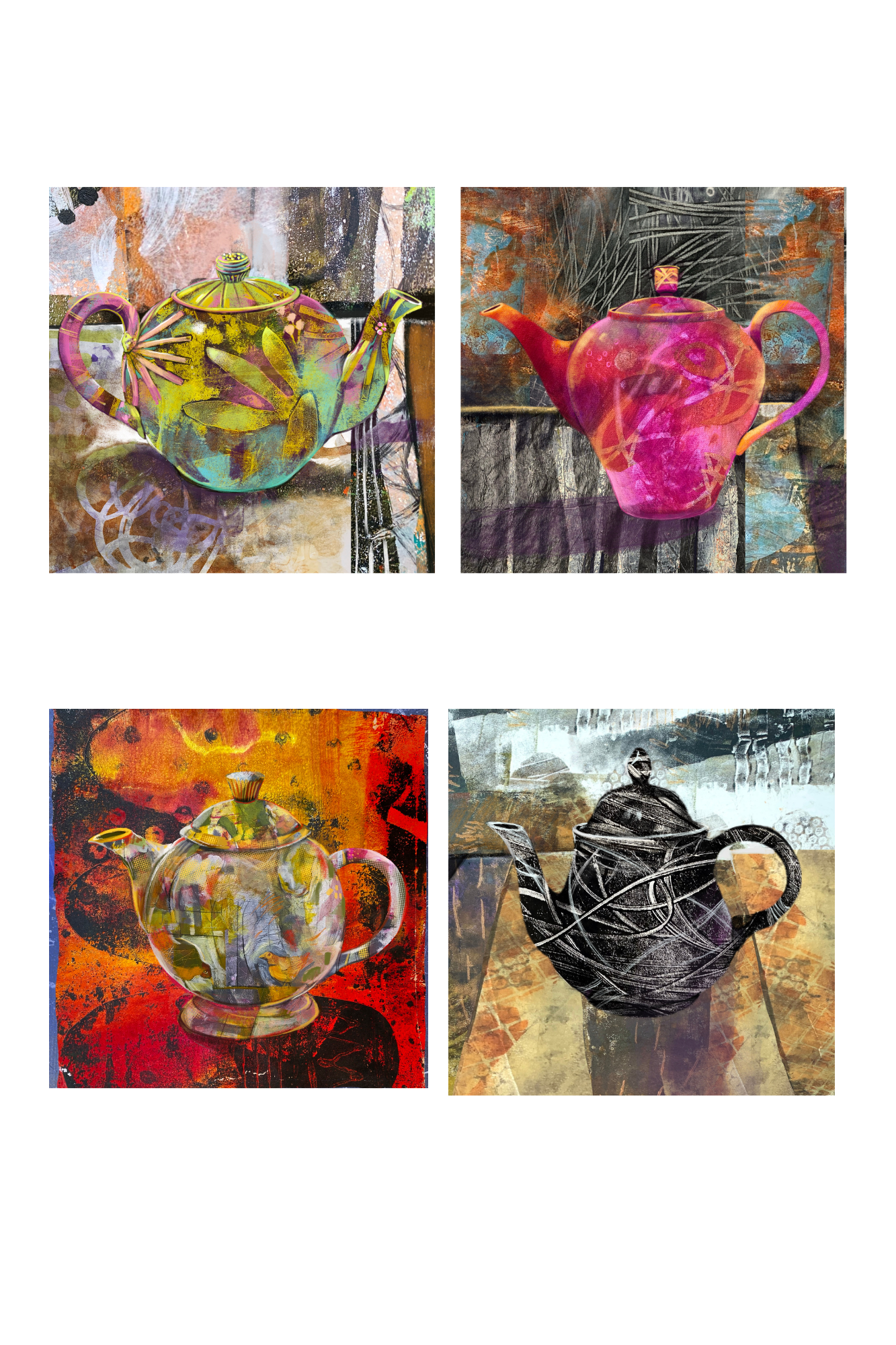 Nash Colorful Teapot Notecard Set