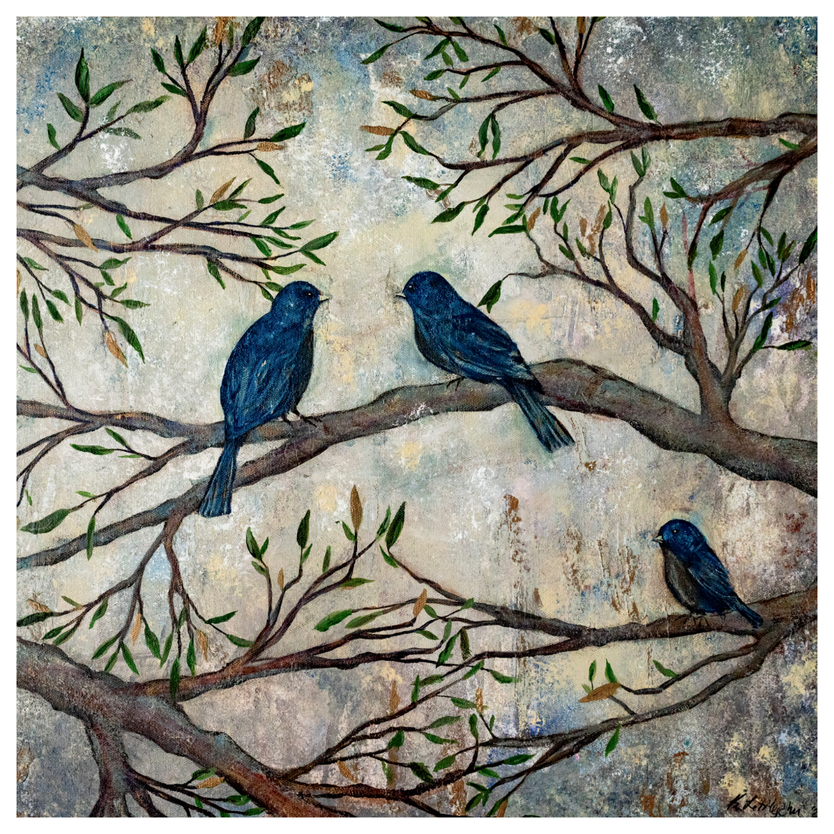 Littlejohn Birds & Branches All-Occasion Square Notecard