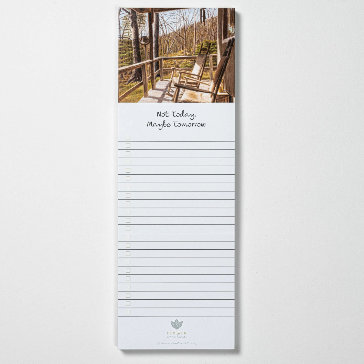 Connie Mae Cabin Porch Magnetic Notepad and Notecard Gift Set