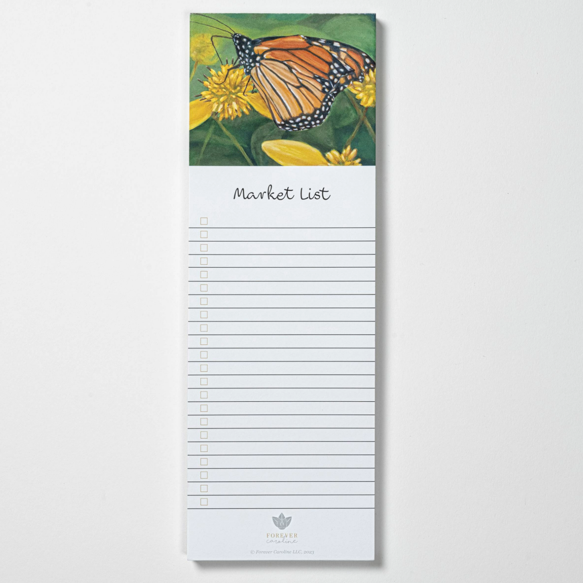 Connie Mae Monarch Butterfly Magnetic Market List