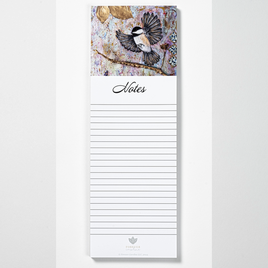 Littlejohn Chickadee Bird Magnetic Notepad