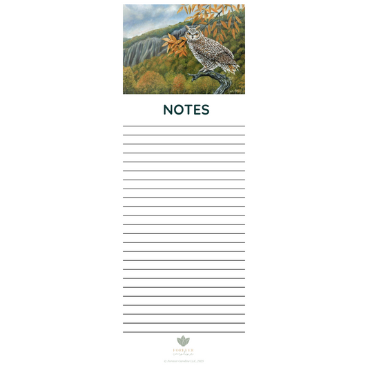 Woodland Owl Magnetic Notepad | Pretty Wildlife Fridge Tablet