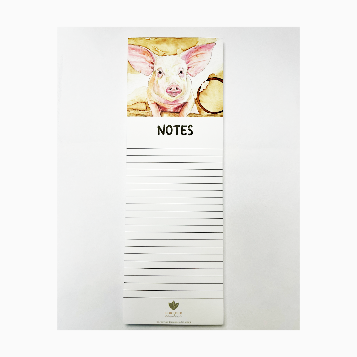 Peterson Whimsical Pig Magnetic Notepad