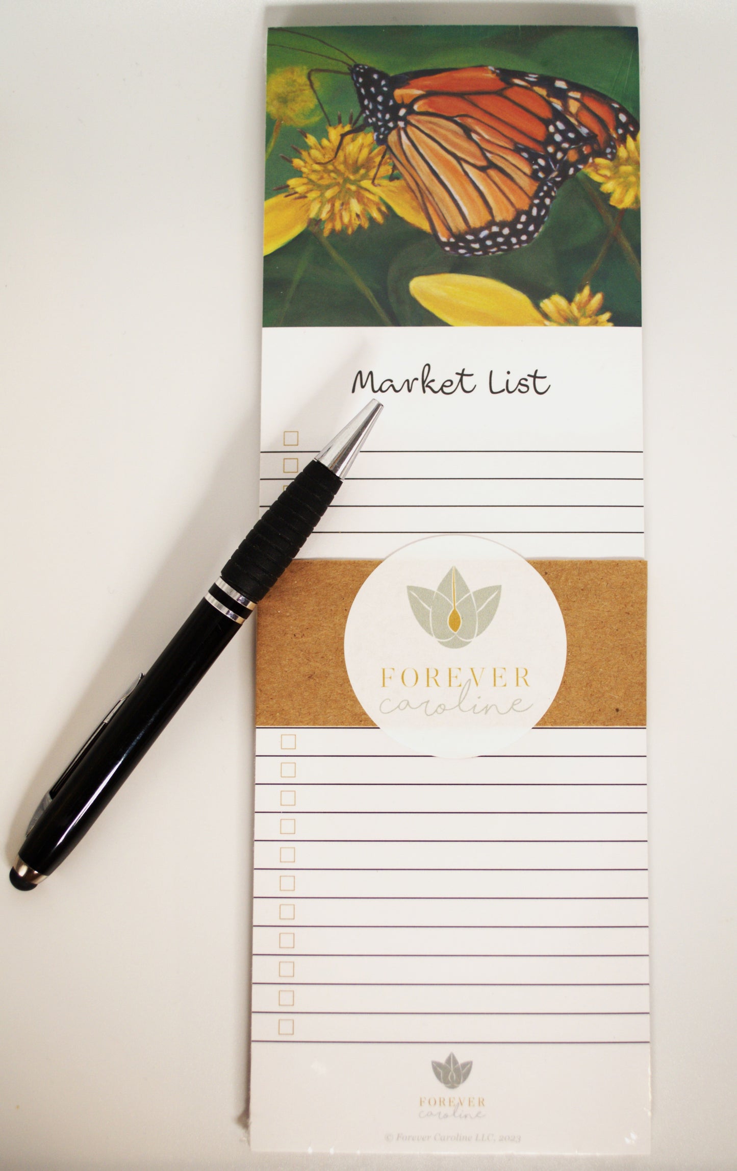 Connie Mae Monarch Butterfly Magnetic Market List