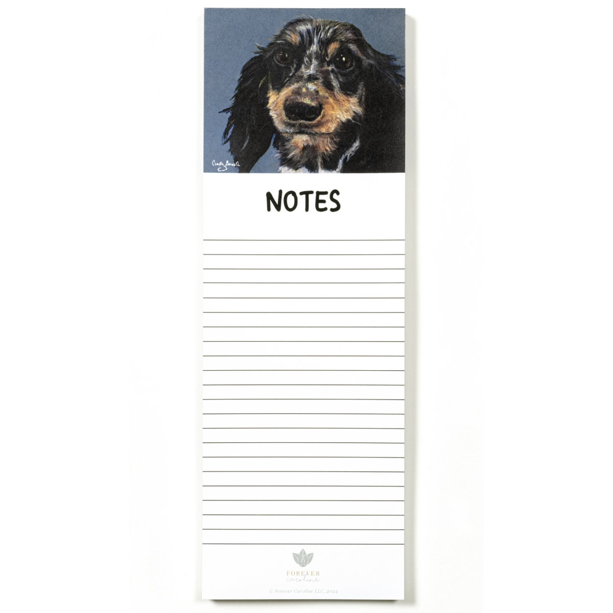 Berceli Dachshund Dog Lined Magnetic Notepad