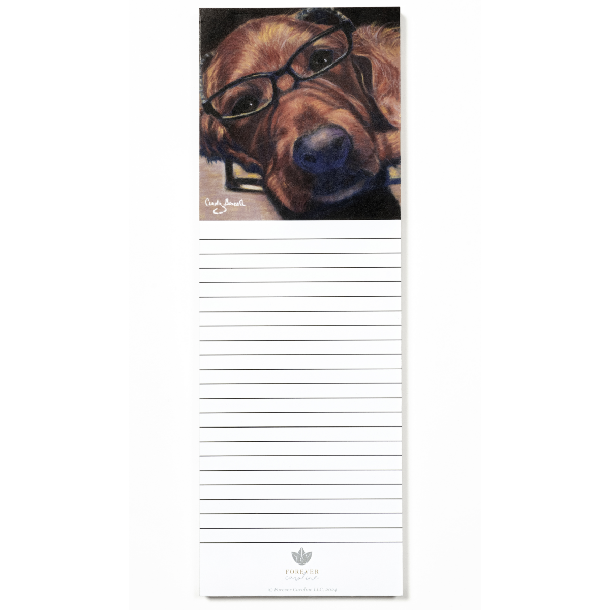 Berceli Golden Retriever Dog Magnetic Notepad