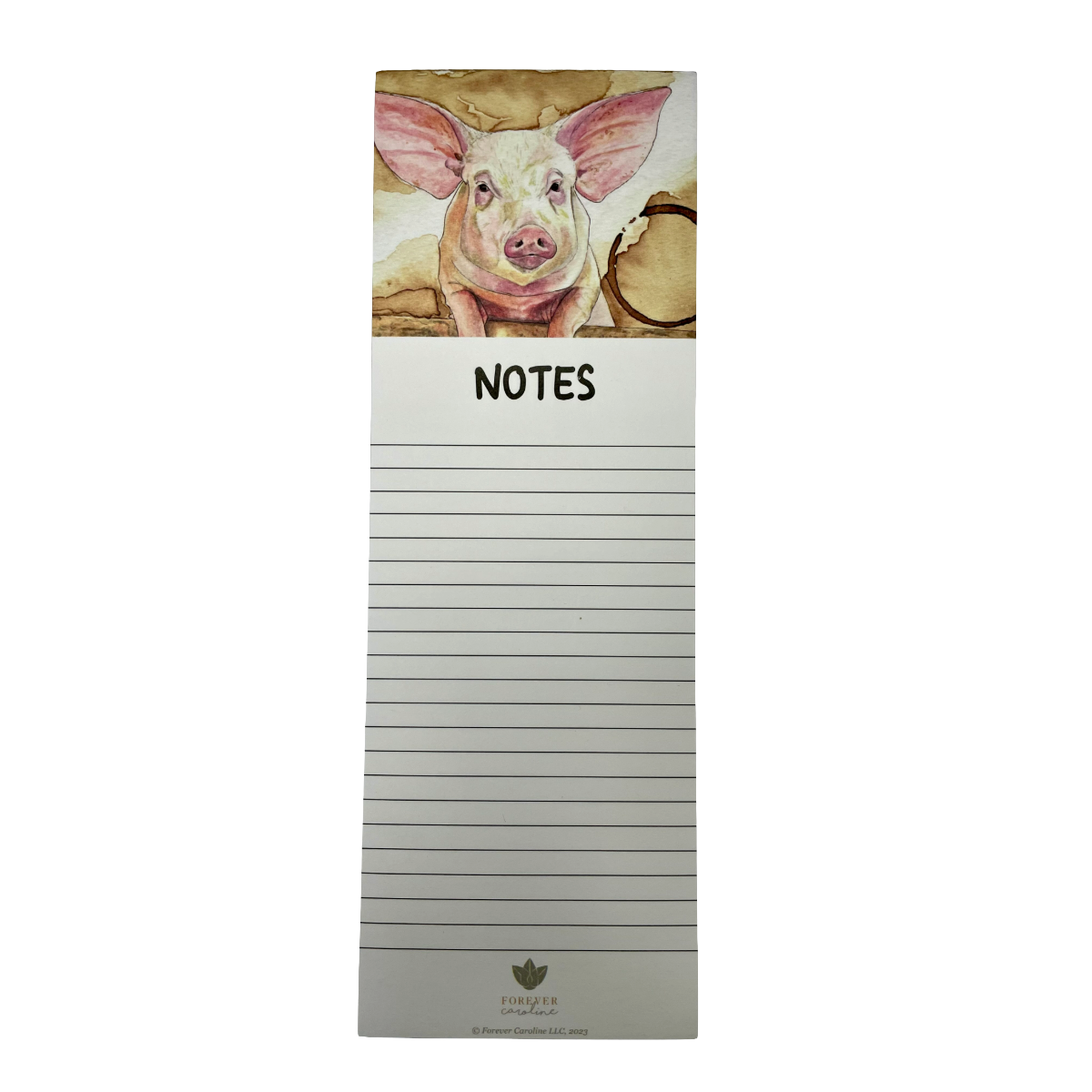 Peterson Whimsical Pig Magnetic Notepad