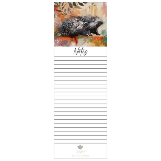 Magnetic Notepad w/ Woodlands Porcupine Artwork