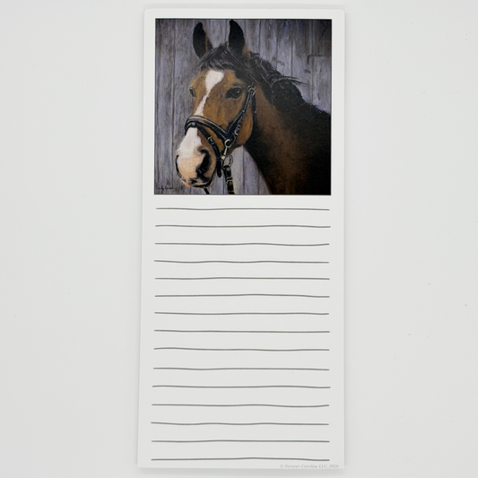 Magnetic Notepad w/ Horse Portrait