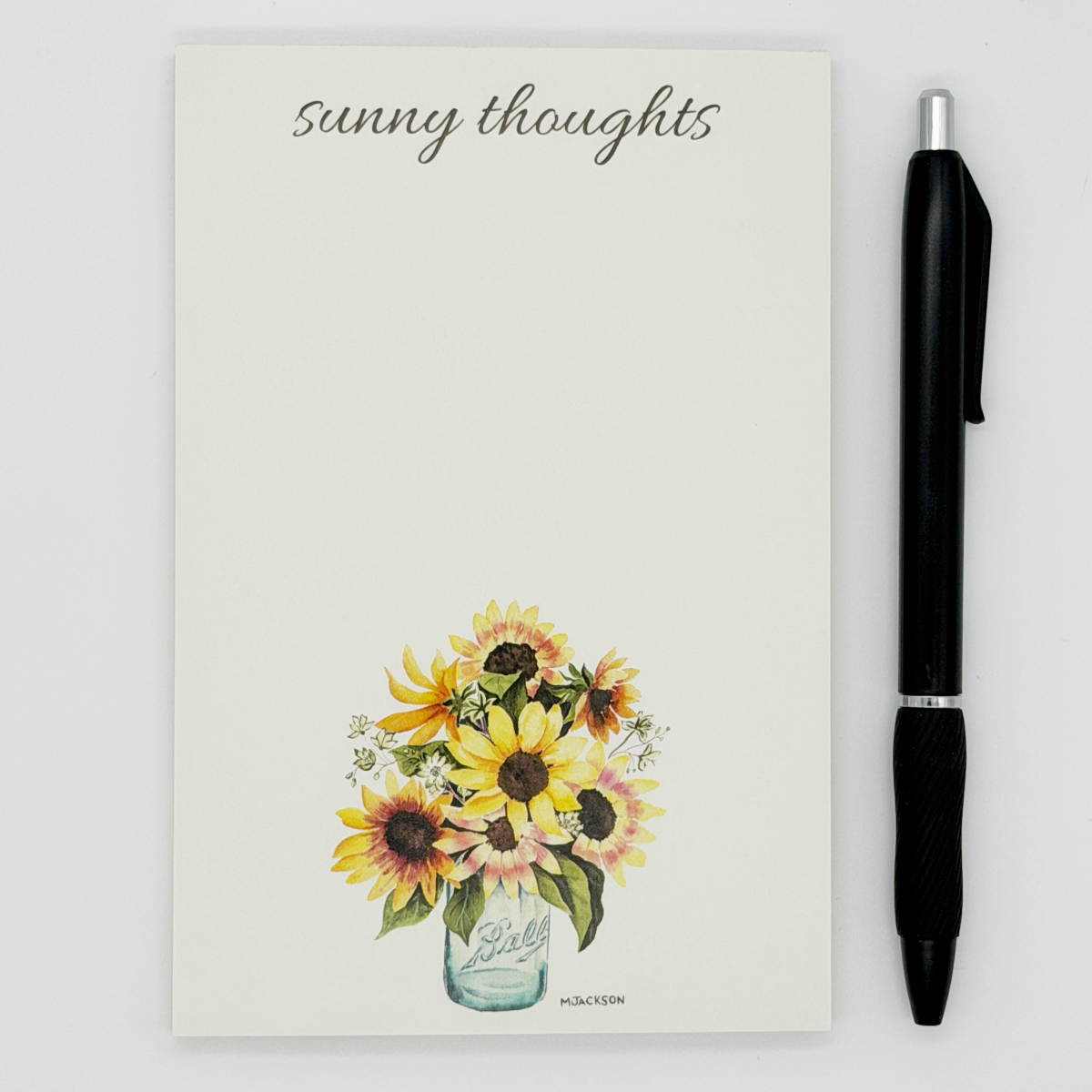 Sunflower "Sunny Thoughts" Pocket Notepad