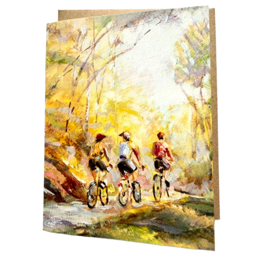 Bicycling All-Occasion Notecard |  Single Card or Set of 4, 8 or 20