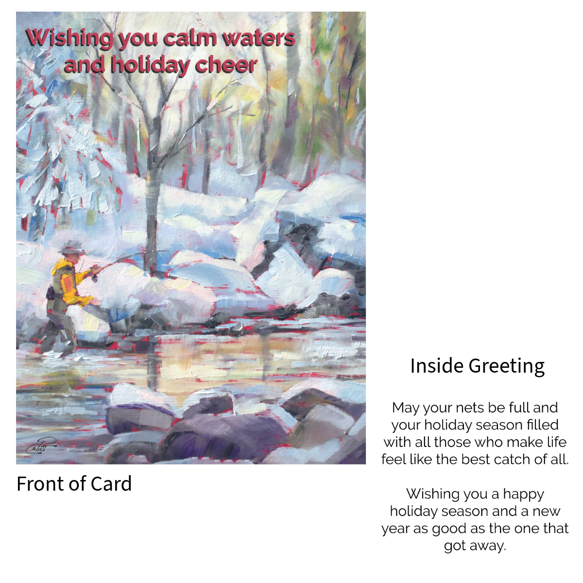 Fisherman Christmas Card | Single or Boxed Set of 4, 8 or 20