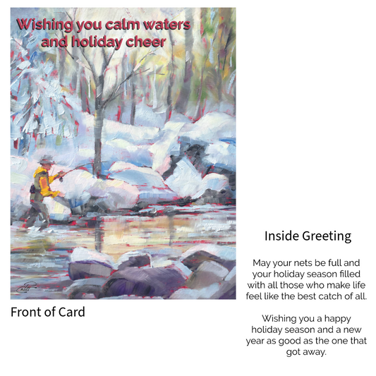 Fisherman Christmas Card | Single or Boxed Set of 4, 8 or 20