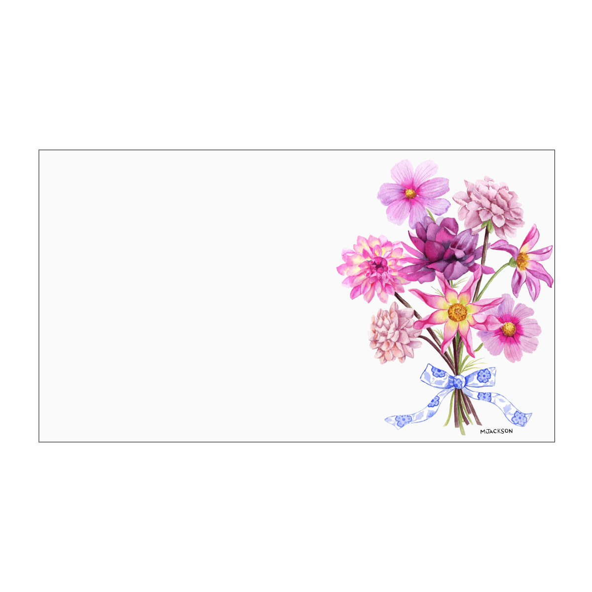 Dahlia Bouquet "Love Notes" Pack of 60 Tiny Cards